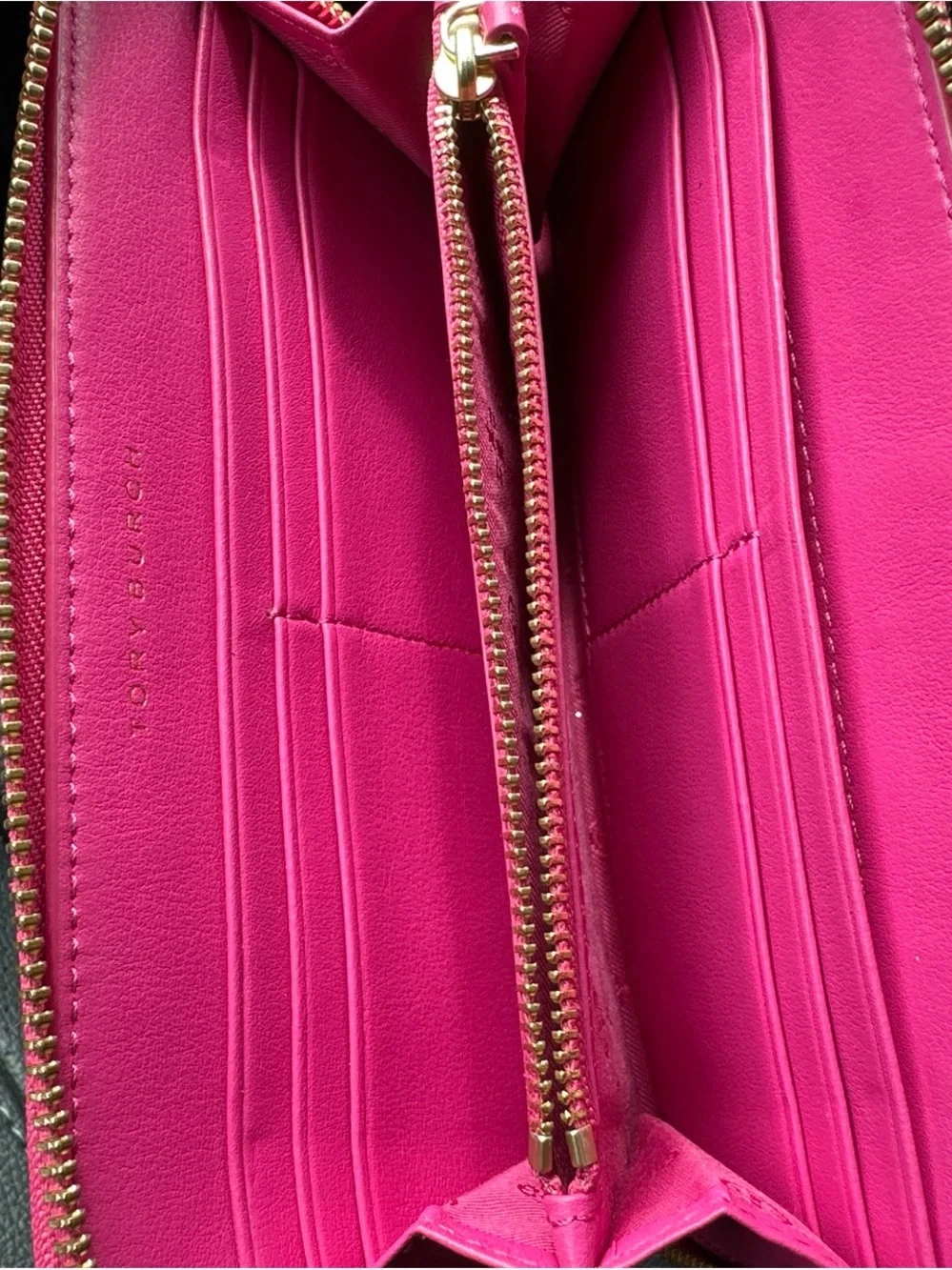 Tory Burch Hot Pink Zip-Around Wallet